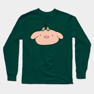 Olive Piggy Face Long Sleeve T-Shirt